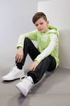 Bellaire HOODED SWEATER WITH EMBOSSING B402-4304 300 Shadow Lime