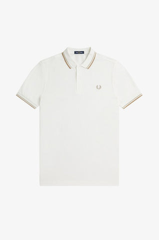 Fred perry TWIN TIPPED FRED PERRY SHIRT M3600POLO U83 Snowh/Hoat/Wstone
