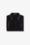 Fred perry TWIN TIPPED POLOSHIRT M3600FW T44 Black/Fieldgreen