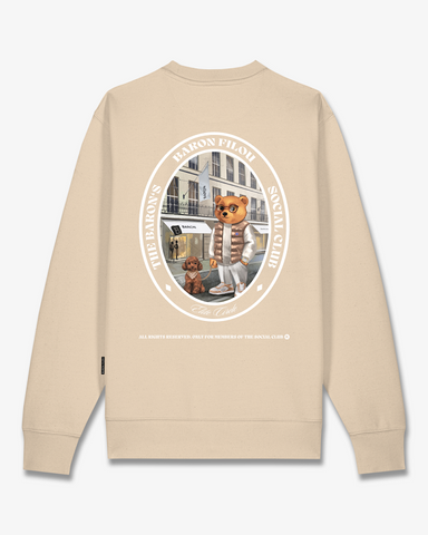 Baron Filou PULLOVER OVAL BACKPRINT FILOU CLP Sand Brown