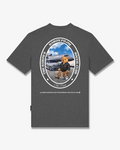 Baron Filou T-SHIRT OVAL BACKPRINT  FILOU CLI Stone Grey