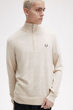 Fred perry CLASSIC HALF ZIP JUMPER K7624 X23 Porridge marl