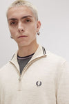 Fred perry CLASSIC HALF ZIP JUMPER K7624 X23 Porridge marl