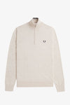 Fred perry CLASSIC HALF ZIP JUMPER K7624 X23 Porridge marl