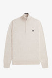 Fred perry CLASSIC HALF ZIP JUMPER K7624 X23 Porridge marl