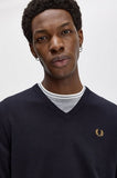 Fred perry CLASSIC V NECK JUMPER K9600 795 Navy