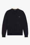 Fred perry CLASSIC V NECK JUMPER K9600 795 Navy