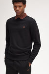 Fred perry CREW NECK SWEATER M7535X56 X56 Black/Whisky/Brwn