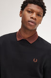 Fred perry CREW NECK SWEATER M7535X56 X56 Black/Whisky/Brwn