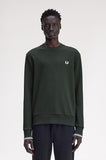 Fred perry CREW NECK SWEATSHIRT M7535_T50 T50 Nightgreen/Snwht