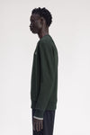 Fred perry CREW NECK SWEATSHIRT M7535_T50 T50 Nightgreen/Snwht