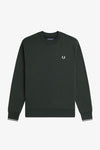 Fred perry CREW NECK SWEATSHIRT M7535_T50 T50 Nightgreen/Snwht