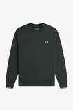 Fred perry CREW NECK SWEATSHIRT M7535_T50 T50 Nightgreen/Snwht