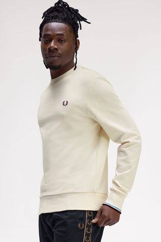 Fred perry CREW NECK SWEATSHIRT M7535_Z46 Z46 Ecru