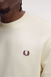 Fred perry CREW NECK SWEATSHIRT M7535_Z46 Z46 Ecru