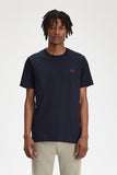 Fred perry CREW NECK T-SHIRT M1600TEE V73 Navy Burnt Red