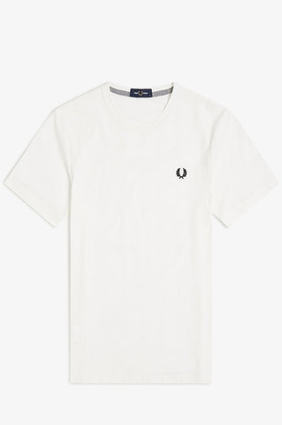 Fred perry CREW NECK T-SHIRT M1600V_129_608 129 Snow white