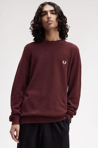 Fred perry PIQUE STITCH JUMPER K1309 597 Oxblood