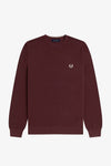 Fred perry PIQUE STITCH JUMPER K1309 597 Oxblood