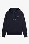 Fred perry TIPPED HOODED SWEATSHIRT M2643 HOODED R63 Navy/Darkcaramel