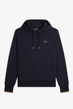 Fred perry TIPPED HOODED SWEATSHIRT M2643 HOODED R63 Navy/Darkcaramel