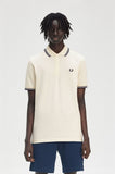 Fred perry TWIN TIPPED POLOSHIRT M3600-Y24-Y21 Y24 ECRY/TENNIS BLUE