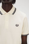 Fred perry TWIN TIPPED POLOSHIRT M3600-Y24-Y21 Y24 ECRY/TENNIS BLUE