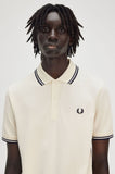 Fred perry TWIN TIPPED POLOSHIRT M3600-Y24-Y21 Y24 ECRY/TENNIS BLUE