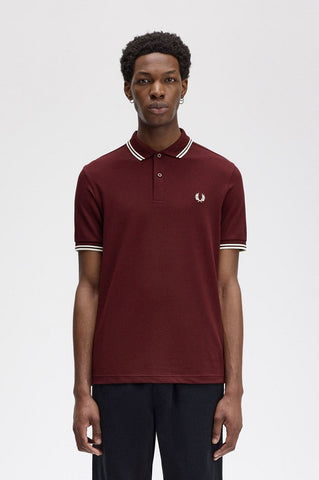Fred perry TWIN TIPPED POLOSHIRT M3600_T50__597 597 Oxblood