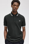 Fred perry TWIN TIPPED POLOSHIRT M3600_T50__597 T50 Nightgreen/Snwht