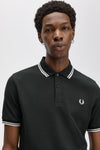 Fred perry TWIN TIPPED POLOSHIRT M3600_T50__597 T50 Nightgreen/Snwht