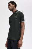 Fred perry TWIN TIPPED POLOSHIRT M3600_T50__597 T50 Nightgreen/Snwht