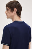 Fred perry TWIN TIPPED T-SHIRT M1588-Y21 Y21 TNSBL/SLVRBL/NVY