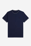 Fred perry TWIN TIPPED T-SHIRT M1588-Y21 Y21 TNSBL/SLVRBL/NVY