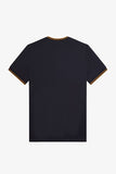 Fred perry TWIN TIPPED T-SHIRT M1588 M68 M68 NVY/DRK Caramel