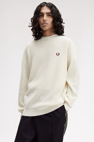 Fred perry WAFFLE STITCH JUMPER K6507 560 Ecru