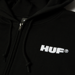 HUF ALL CAPS F/Z HOODIE PF00762 BLACK