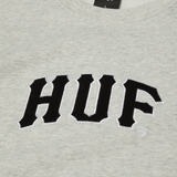 HUF ARCH APPLIQUE CREWNECK PF00766 ASH HEATHER