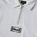 HUF SLATE QUARTER ZIP FLEECE FL00232 HEATHER GREY