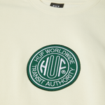 HUF TRANSIT AUTHORITY CREWNECK PF00760 BLEACH