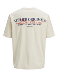 Jack&Jones junior JORISLINGTON TYPE TEE SS 12274923 Antique White