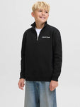 Jack&Jones junior JORNORREBRO EMB SWEAT HIGH NECK 12284067 Black