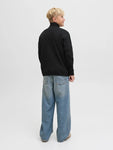 Jack&Jones junior JORNORREBRO EMB SWEAT HIGH NECK 12284067 Black
