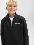 Jack&Jones junior JORNORREBRO EMB SWEAT HIGH NECK 12284067 Black