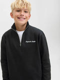 Jack&Jones junior JORNORREBRO EMB SWEAT HIGH NECK 12284067 Black