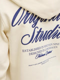 Jack&Jones junior JORNORREBRO TYPO BACK SWEAT HOOD 12284069 Antique White