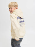 Jack&Jones junior JORNORREBRO TYPO BACK SWEAT HOOD 12284069 Antique White