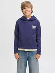 Jack&Jones junior JORNORREBRO TYPO BACK SWEAT HOOD 12284069 Ocean Cavern