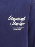 Jack&Jones junior JORNORREBRO TYPO BACK SWEAT HOOD 12284069 Ocean Cavern