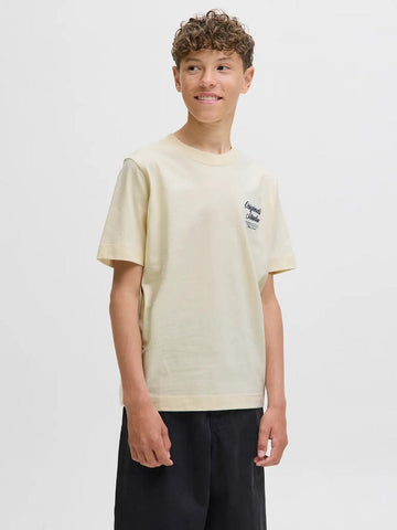 Jack&Jones junior JORNORREBRO TYPO TEE SS CREW NECK  12284057 Antique White